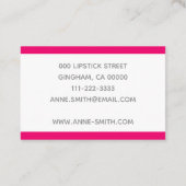 Make up Artist Maskenbildner Lippenstift Kuss pink Visitenkarte (Rückseite)