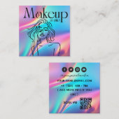 Make up Artist Quadratische Visitenkarte (Vorne/Hinten)