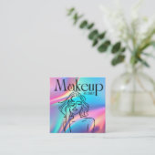 Make up Artist Quadratische Visitenkarte (Stehend Vorderseite)