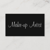 Make-up Artist Red Lips Schwarz-weiße Visitenkarte (Rückseite)