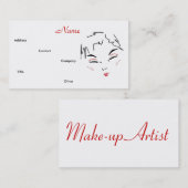 Make-up Artist Trendy Business Card Visitenkarte (Vorne/Hinten)