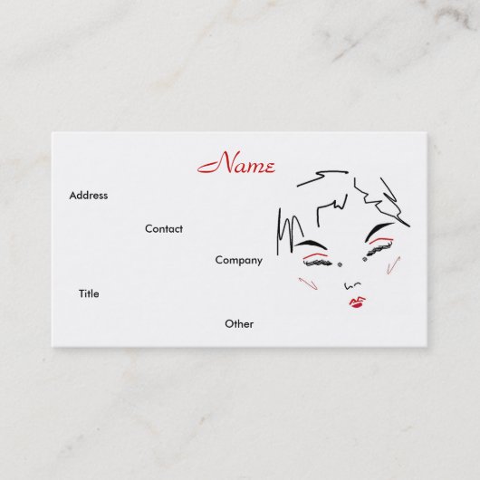 Make-up Artist Trendy I Business Card Visitenkarte (Vorderseite)