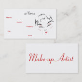 Make-up Artist Trendy II Business Card Visitenkarte (Vorne/Hinten)