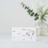 Make-up Artist Trendy Lips Business Card Visitenkarte (Stehend Vorderseite)