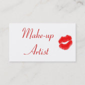 Make-up Artist Trendy Lips Business Card Visitenkarte (Rückseite)