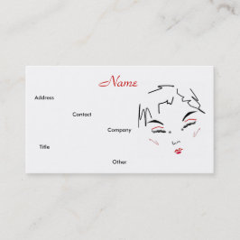 Make-up Artist Trendy Lips Business Card Visitenkarte