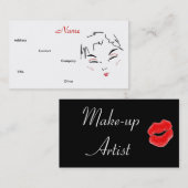Make-up Artist Trendy Lips I Business Card Visitenkarte (Vorne/Hinten)
