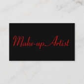 Make-up Artist Trendy V Business Card Visitenkarte (Rückseite)