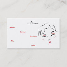 Make-up Artist Trendy VI Business Card