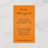 Make up Artist Vector Shop Girl Business Card Visitenkarte (Rückseite)