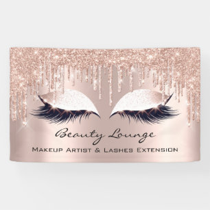 Make-up ArtistLashes Erweiterungs-Haar SalonRose Banner