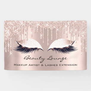 Make-up ArtistLashes Erweiterungs-Haar SalonRose Banner