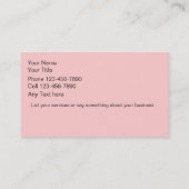 Make-up Artsist Visitenkarten Visitenkarte (Rückseite)