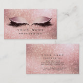 Make up Augen Wimpern Glitzer Roségold Visitenkarte (Vorne/Hinten)