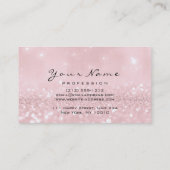 Make up Augenbrauen Augen Wimpern Glitter Pink Gol Visitenkarte (Rückseite)