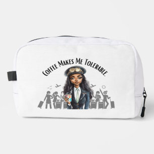 Make-up Bag mit Zipper-Kaffee macht mich tolerierb Waschbeutel