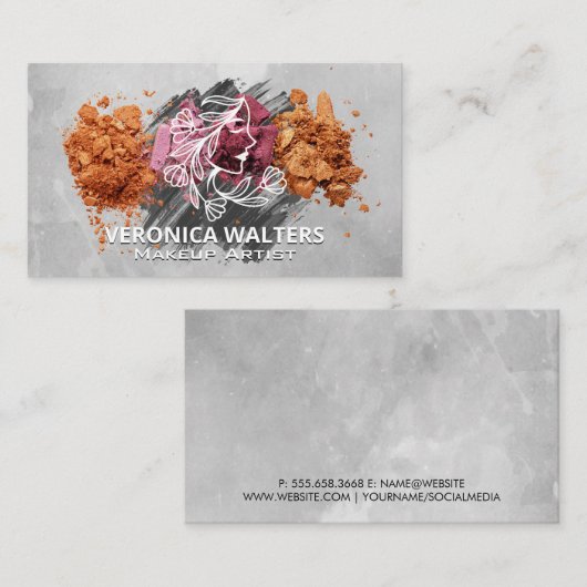 Make up Beauty Logo | Kosmetik Treuekarte (Vorne/Hinten)