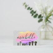 Make up Brushed | Kiss Stain | GLITZER Visitenkarte (Stehend Vorderseite)