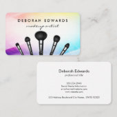 Make up Brushs Abstrakt farbig Visitenkarte (Vorne/Hinten)