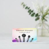 Make up Brushs Abstrakt farbig Visitenkarte (Stehend Vorderseite)