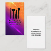 Make up Brushs Set | Moderne strahlende Farben Visitenkarte (Vorne/Hinten)