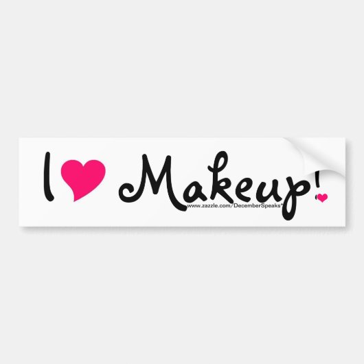 Make-up des Herzens I! Autoaufkleber (Vorne)