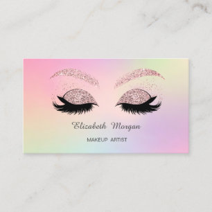 Make-up Elegant Glitter Falsche Wimpern Holografis Visitenkarte