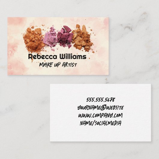 Make up Foundation Powder | Kosmetik Visitenkarte (Vorne/Hinten)