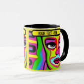 Make-up Girl pshycodelic editierbar Tasse (VorderseiteRechts)