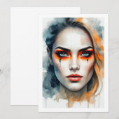 Make Up Halloween Einladung (Vorne/Hinten)