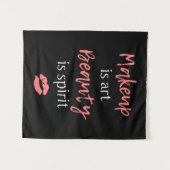 Make-up ist Kunst Schönheit ist Geist Wandteppich (Vorderseite (Horizontal))