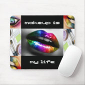 Make-up ist meine Lebenregenbogenlippen und Mousepad (Mit Mouse)