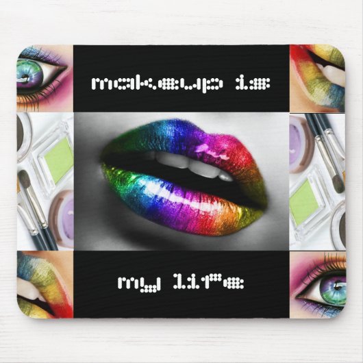 Make-up ist meine Lebenregenbogenlippen und Mousepad (Vorne)