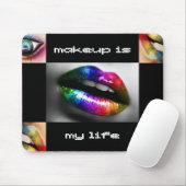 Make-up ist meine Lebenregenbogenlippen und Mousepad (Mit Mouse)
