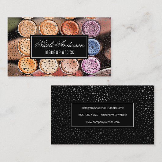 Make-up-Kit | Kosmetik Visitenkarte (Vorne/Hinten)