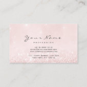 Make up Künstler Augen Wimpern Glitter Pink Rosé Visitenkarte (Rückseite)