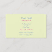 Make-up-Künstler bürsten originelle Kosmetikerinne Visitenkarte (Rückseite)