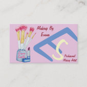 Make-up-Künstler bürsten originelle Kosmetikerinne Visitenkarte (Vorderseite)