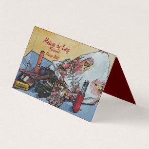 Make-up Künstler Design Retro Make-up Tasche Kosm Visitenkarten