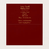 Make-up Künstler Design Retro Make-up Tasche Kosme Visitenkarten (Innenseite Aufgefaltet)