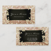 Make up Künstler Schönheit Goldrahmen Glitzer Visitenkarte (Vorne/Hinten)