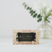 Make up Künstler Schönheit Goldrahmen Glitzer Visitenkarte (Stehend Vorderseite)