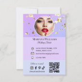 Make-up-Künstler Social Media-Foto Karte (Vorderseite)