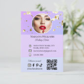 Make-up-Künstler Social Media-Foto Karte (Stehend Vorderseite)