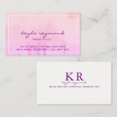 Make-up Make-up pinkish watercolor Visitenkarte (Vorne/Hinten)