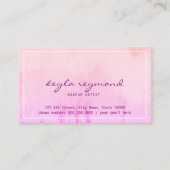 Make-up Make-up pinkish watercolor Visitenkarte (Vorderseite)