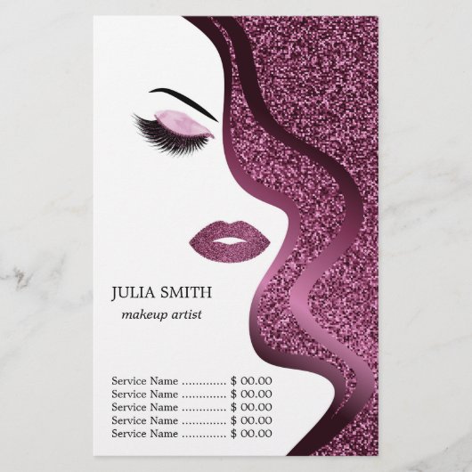 Make-up mit Glittereffekt Flyer (Vorne)