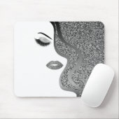 Make-up mit Glittereffekt Mousepad (Mit Mouse)