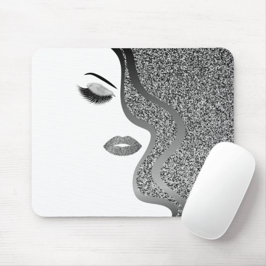 Make-up mit Glittereffekt Mousepad (Mit Mouse)