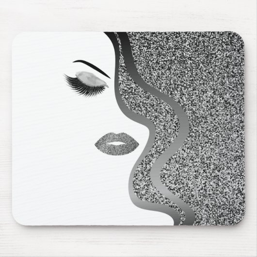 Make-up mit Glittereffekt Mousepad (Vorne)